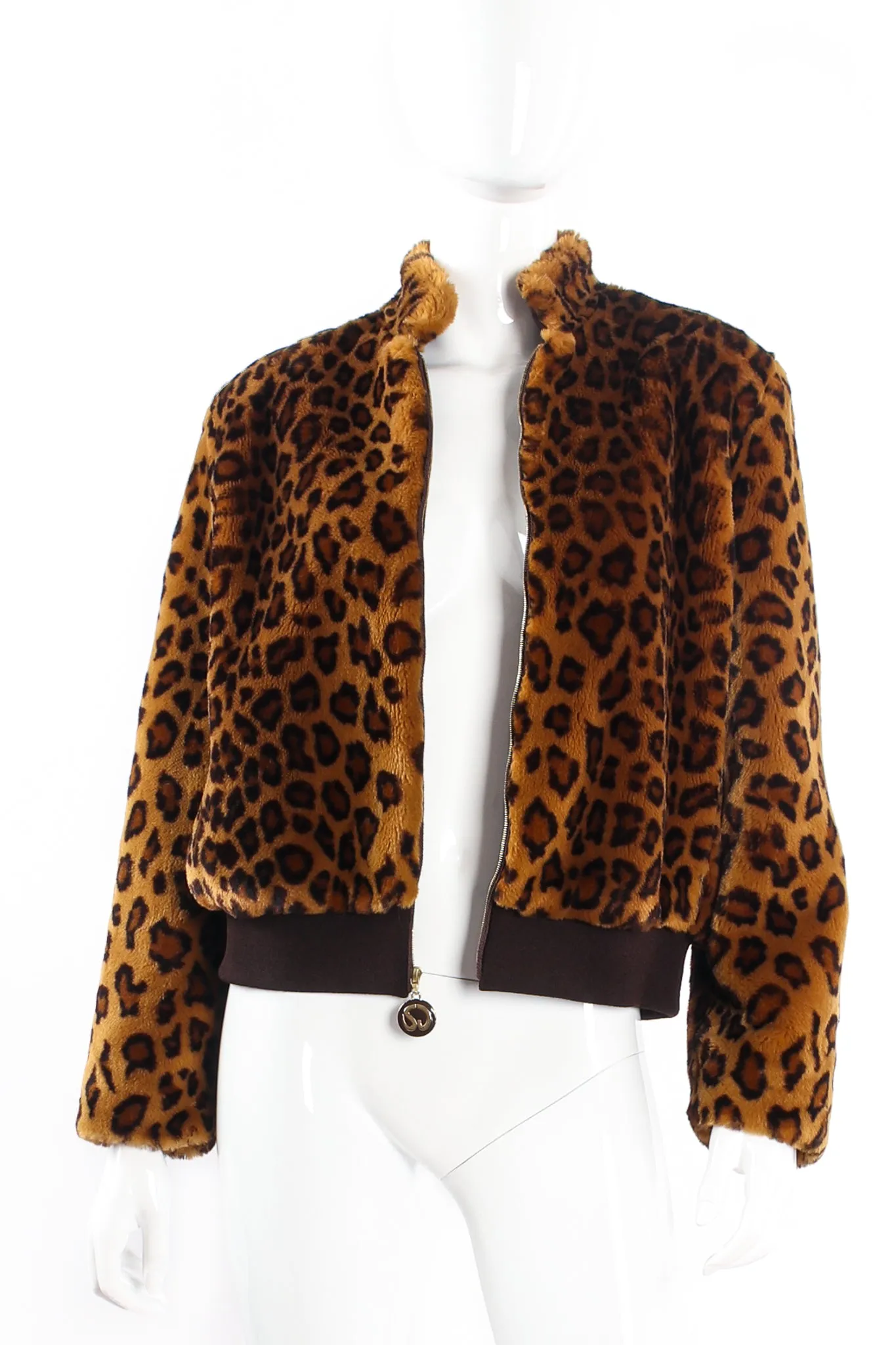 Chubby Faux Leopard Bomber Jacket