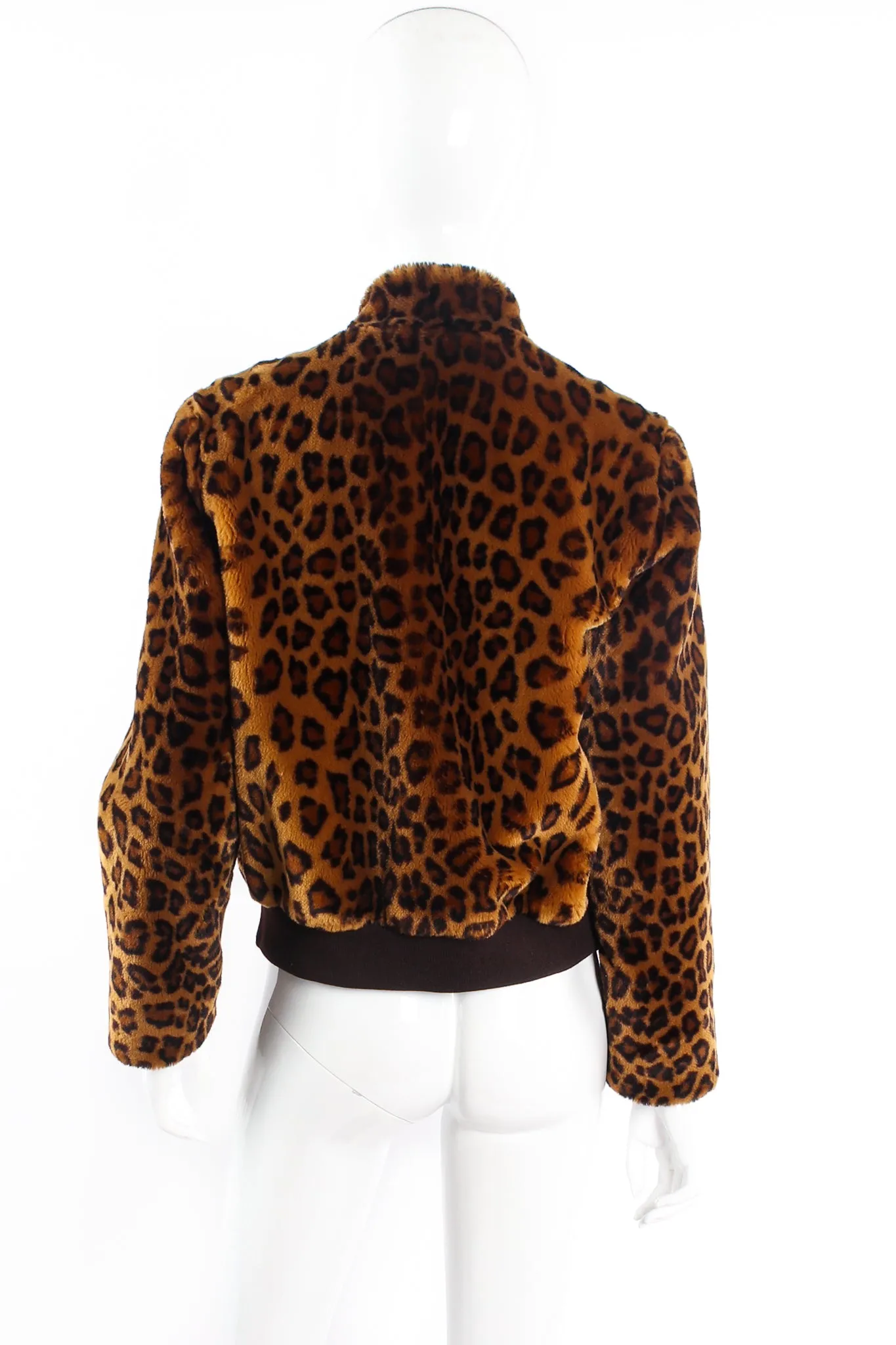 Chubby Faux Leopard Bomber Jacket