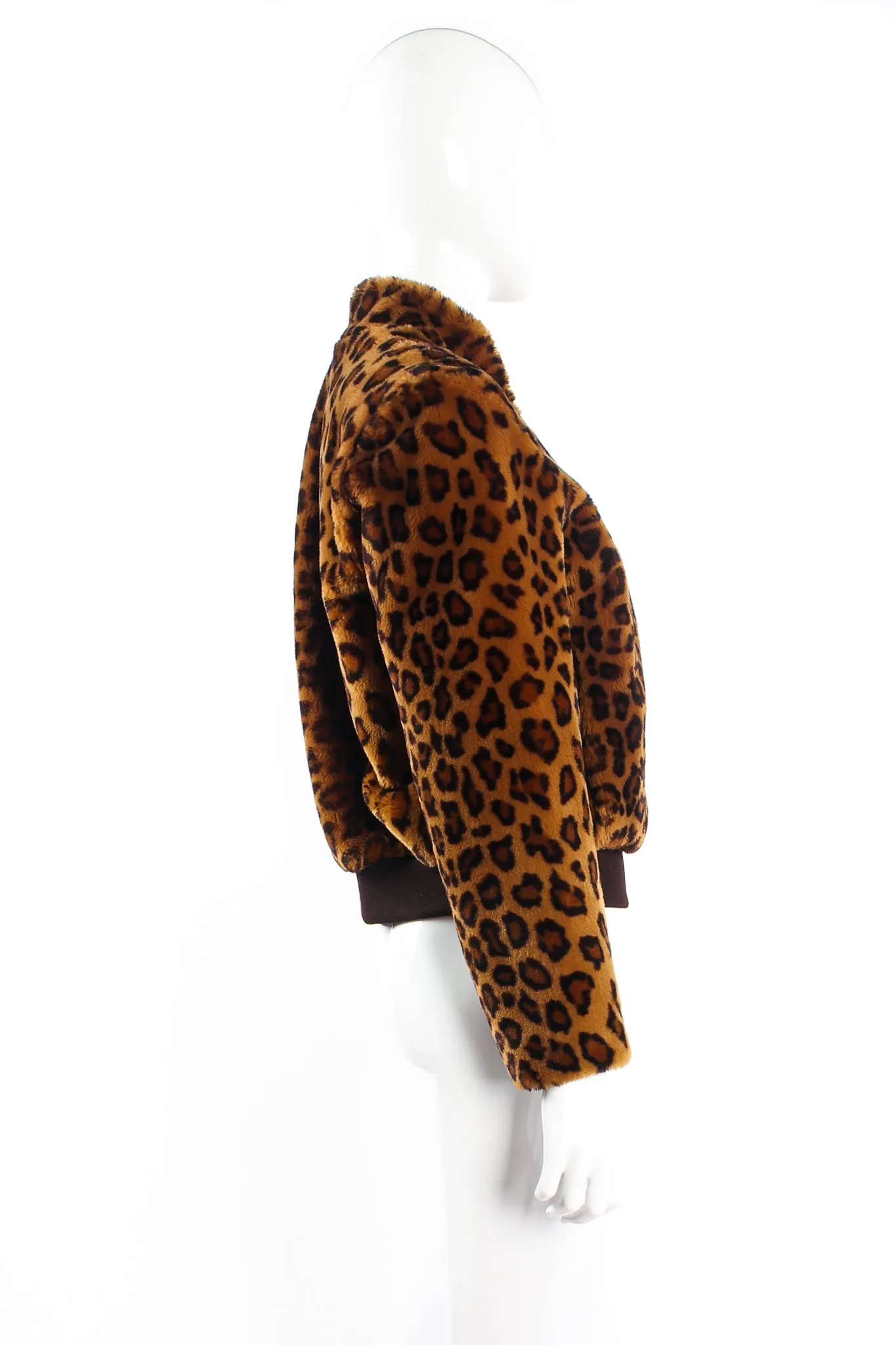 Chubby Faux Leopard Bomber Jacket