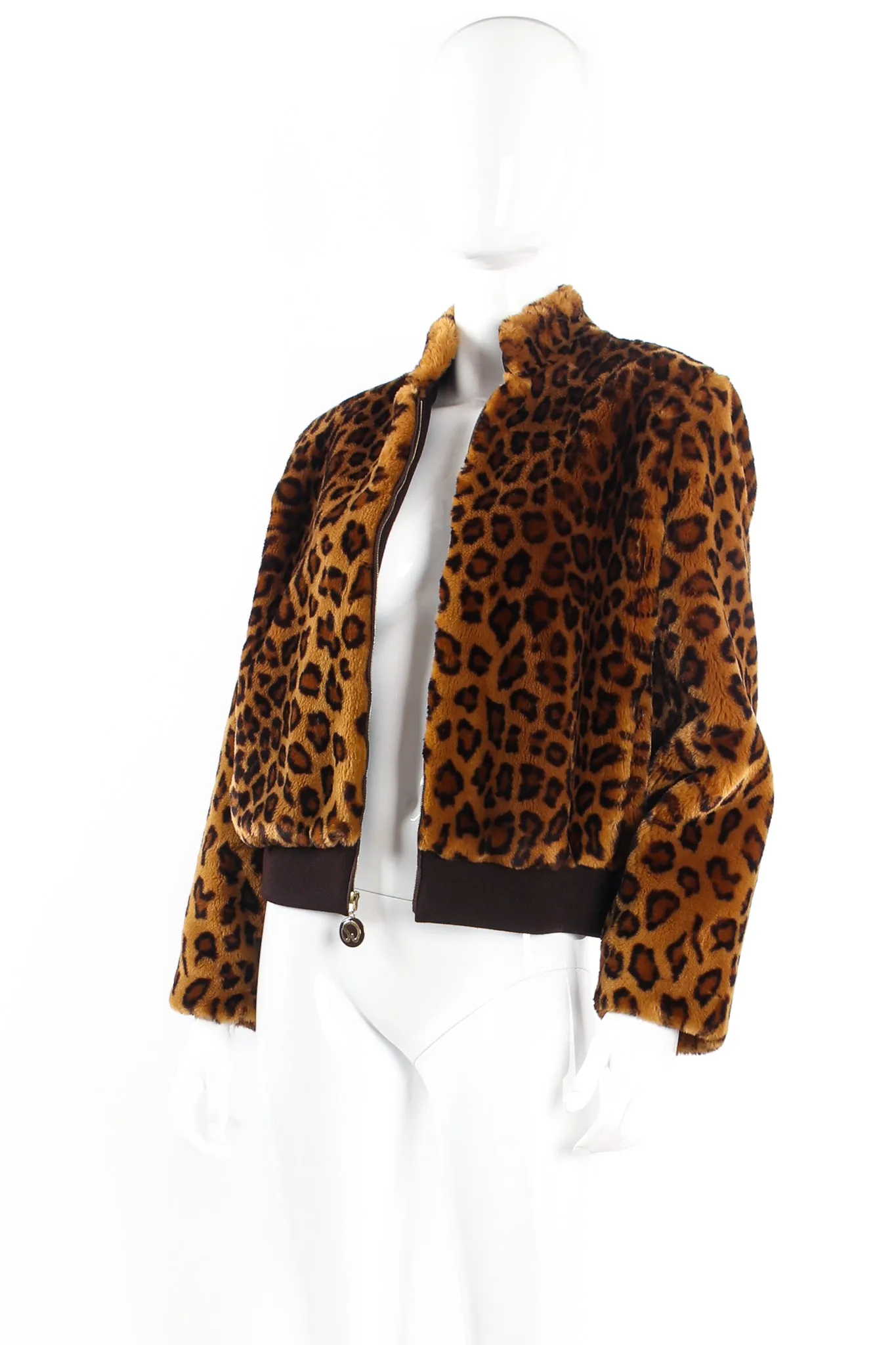 Chubby Faux Leopard Bomber Jacket