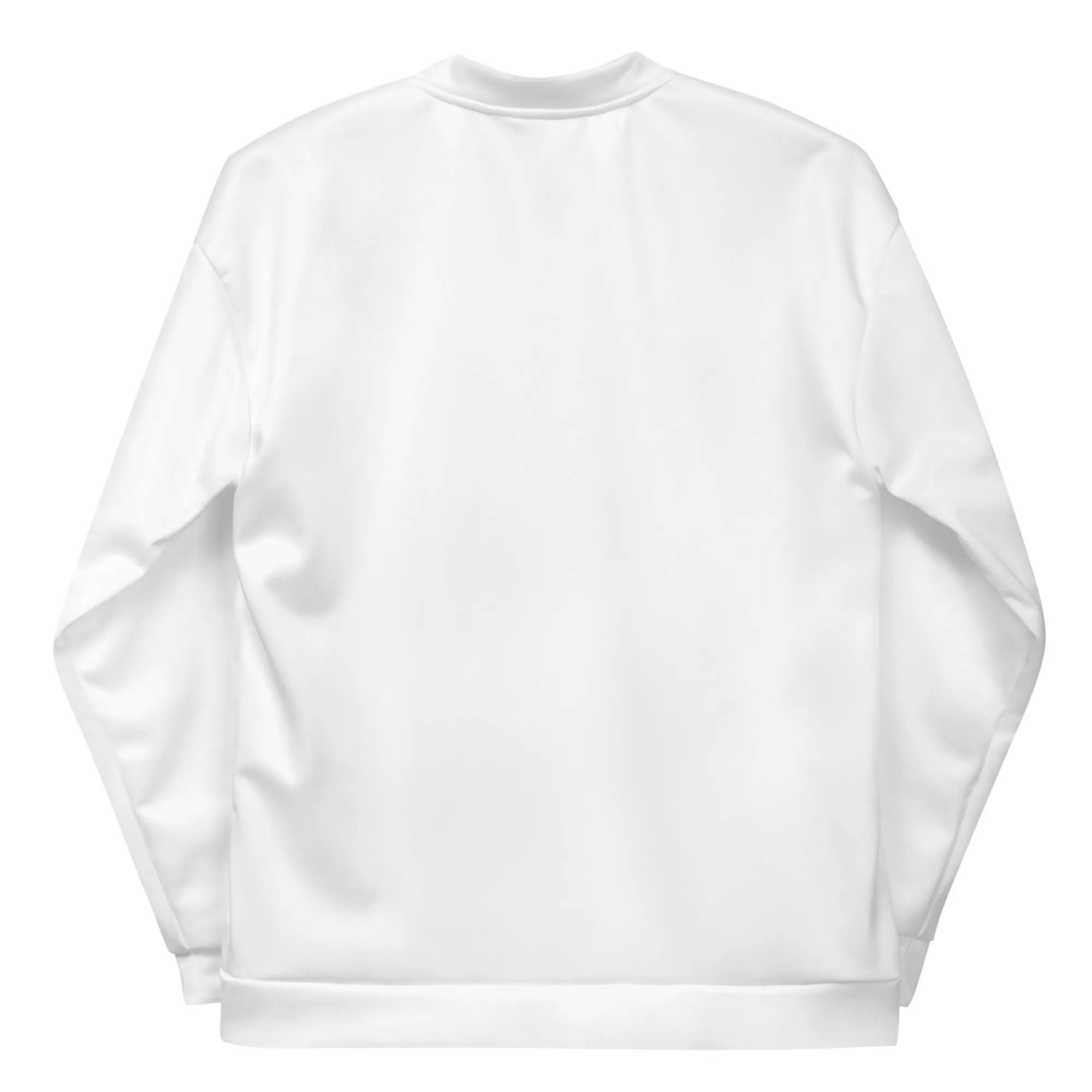 Climate Change Global Warming Stripes | Basic White - Sustainably Made Bomber Jacket