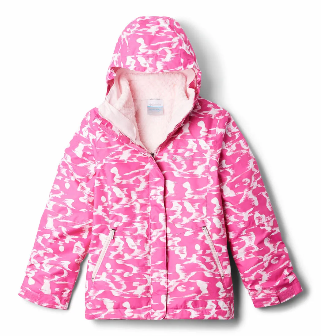 Columbia Kids Girls Red Bugaboo III Printed Fleece Interchange Jacket