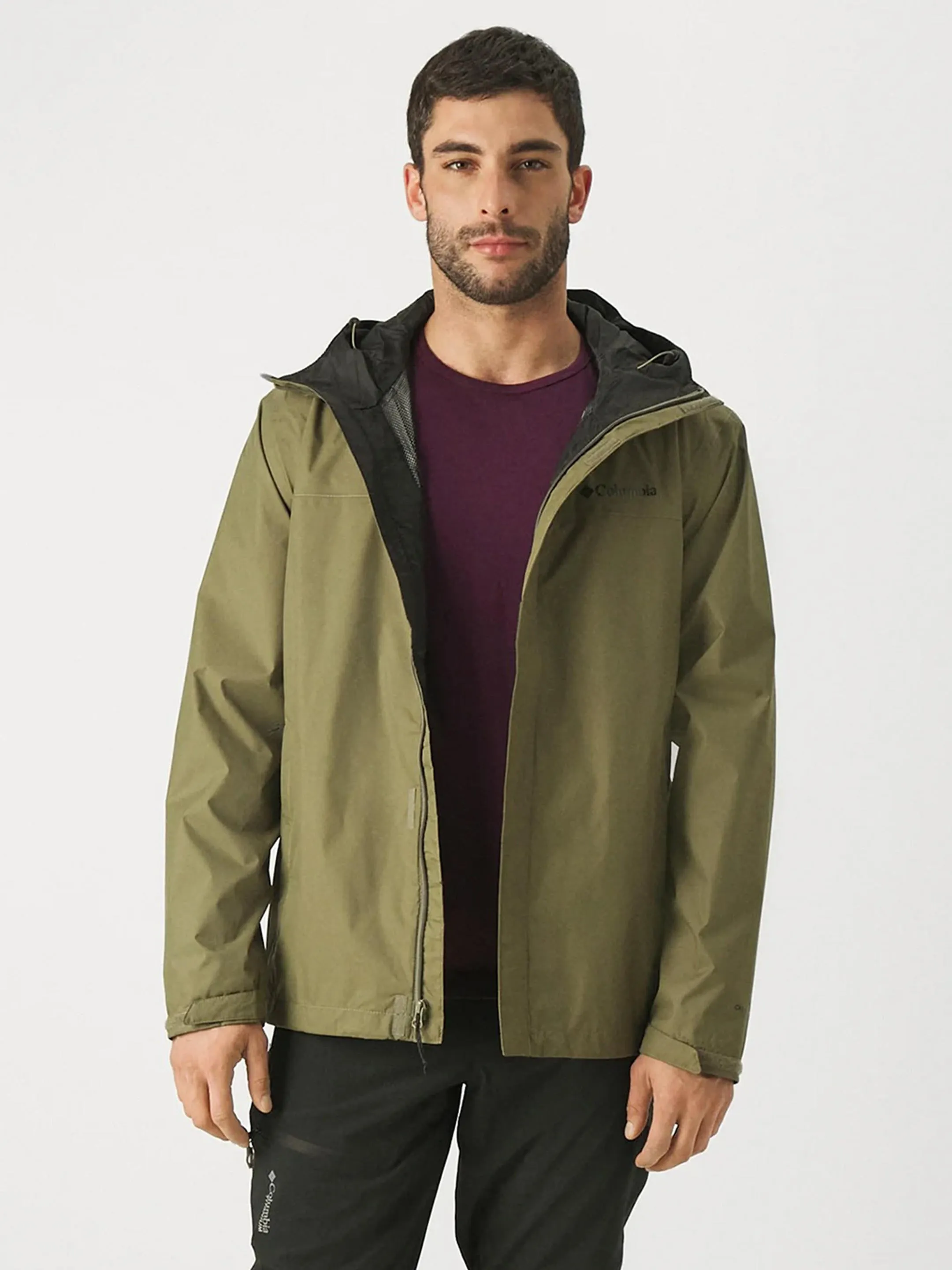 Columbia Mens Green Omni-Tech Watertight II Rain Jacket