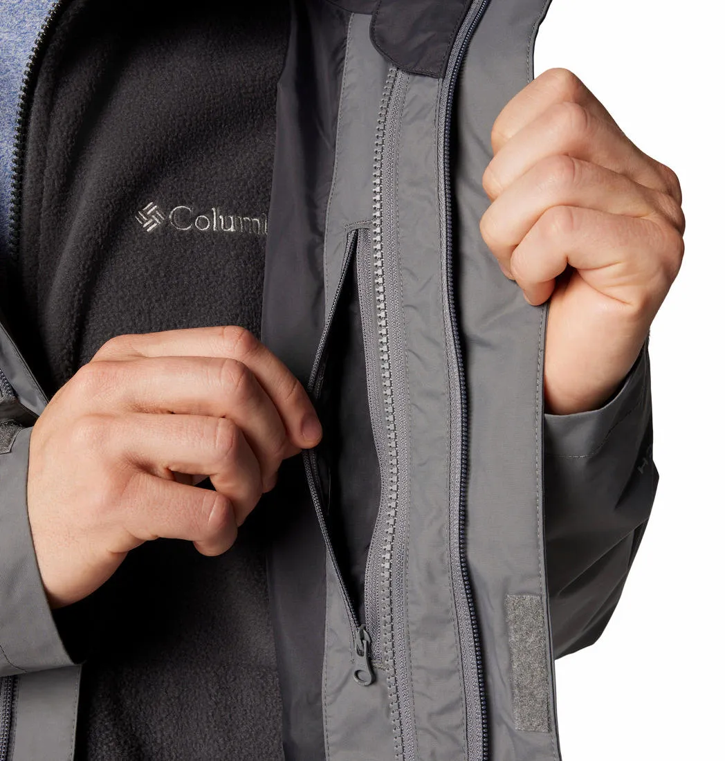Columbia Mens Grey Tunnel Falls II Interchange Jacket