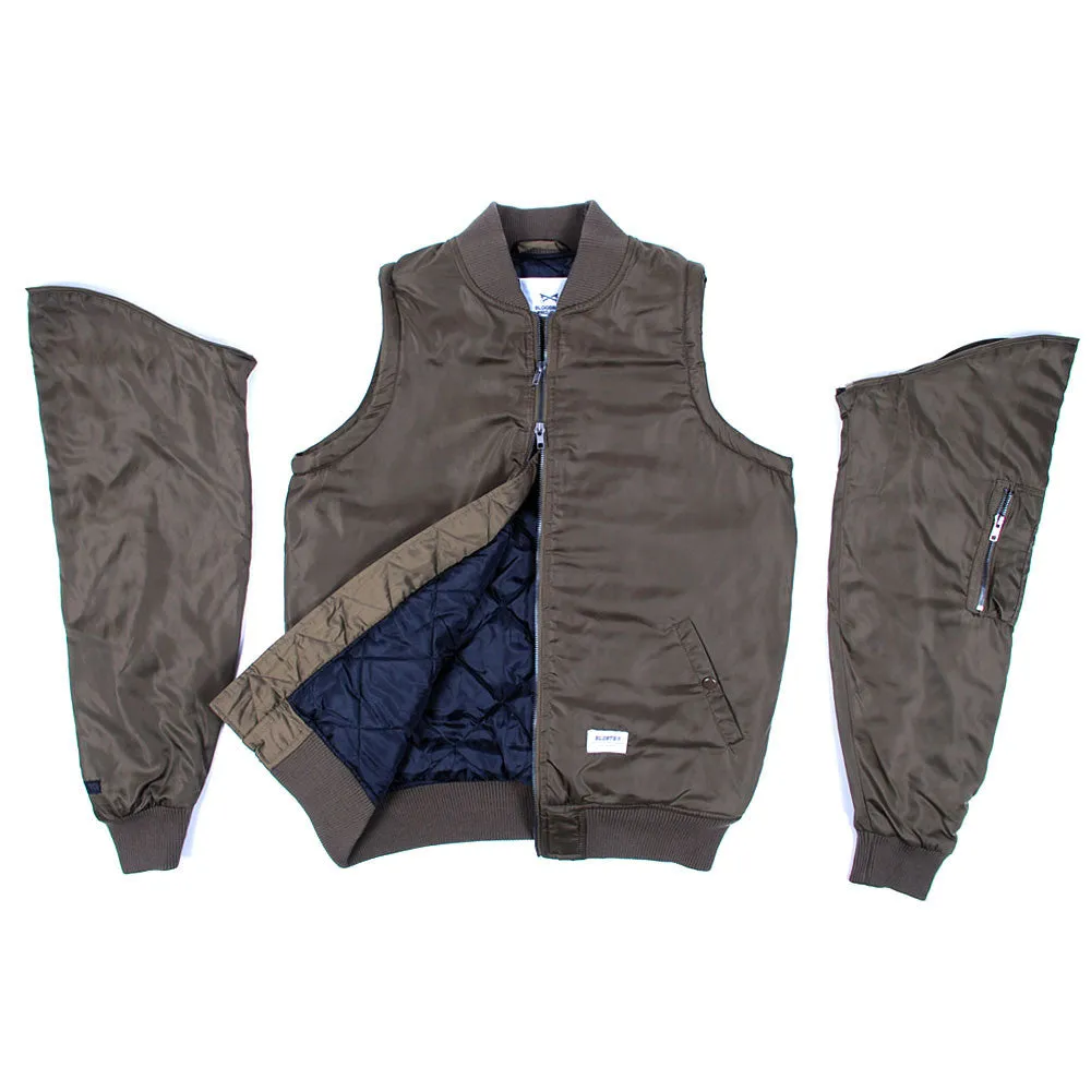 Convert MA1 Flight Jacket (Convertible Vest) - Olive