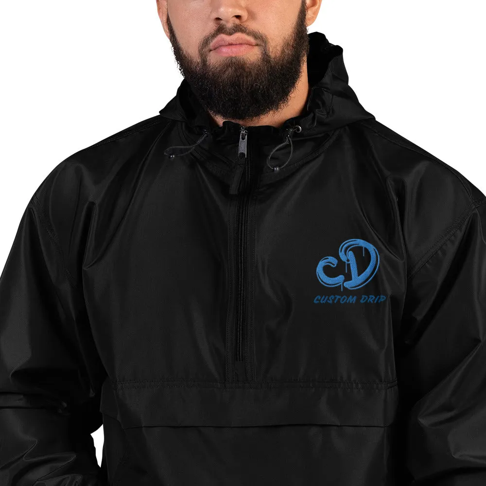 Custom Drips Embroidered Champion Packable Jacket