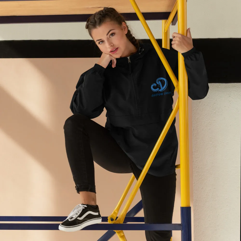 Custom Drips Embroidered Champion Packable Jacket