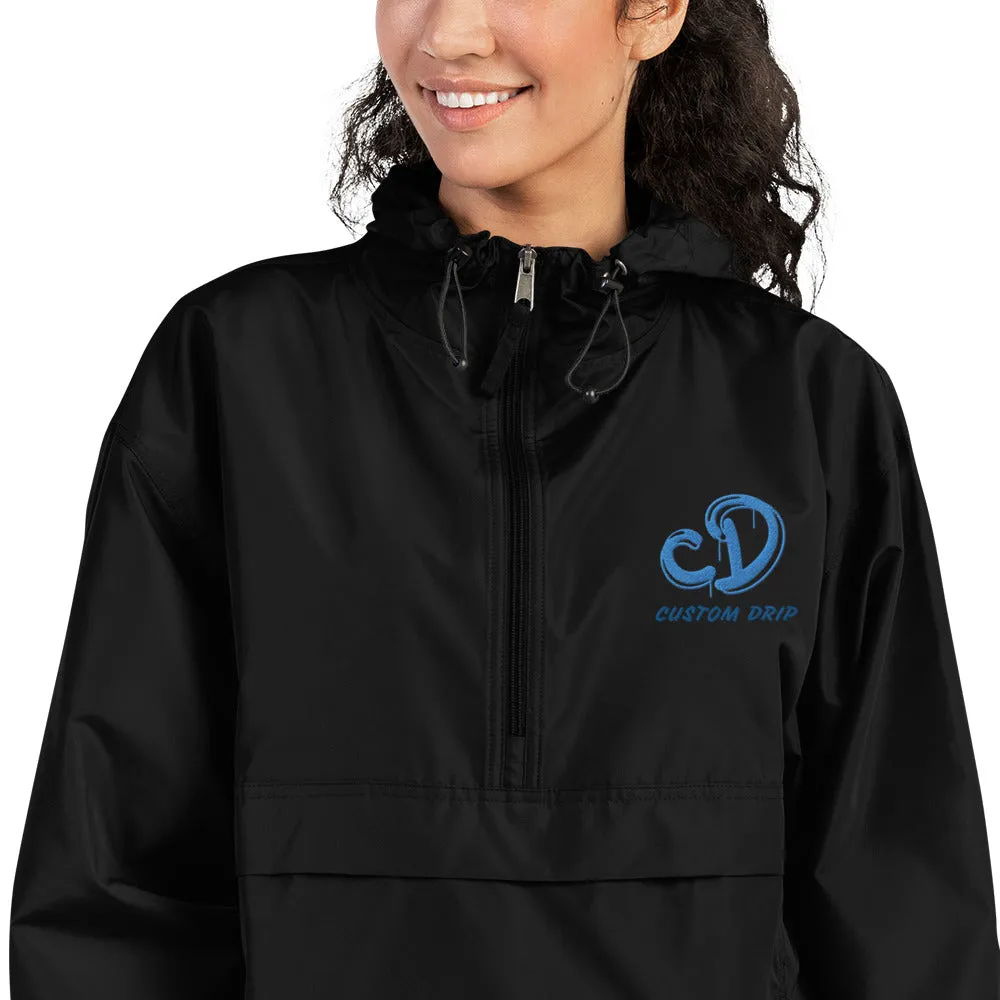 Custom Drips Embroidered Champion Packable Jacket