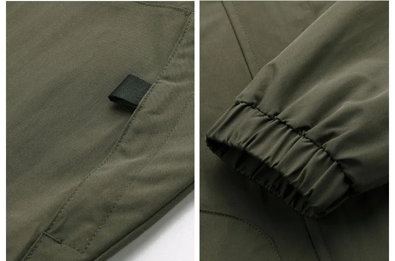 Custom Logo Jacket Hot Sale Fashion Male Designer Coat Casual Outdoor Zipper Coat Winter Jacket  Waterproof Windbreaker