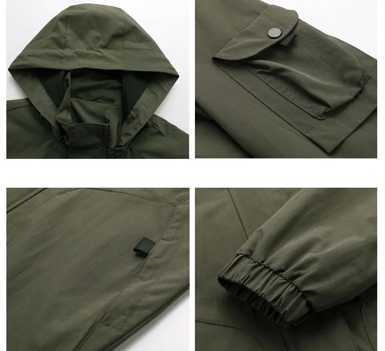 Custom Logo Jacket Hot Sale Fashion Male Designer Coat Casual Outdoor Zipper Coat Winter Jacket  Waterproof Windbreaker