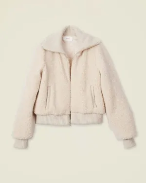 Dane Sherpa Jacket in Soft Pebble