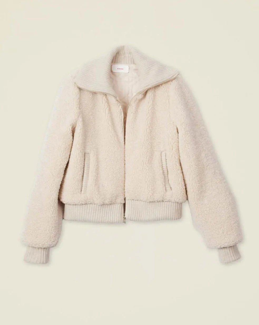 Dane Sherpa Jacket in Soft Pebble