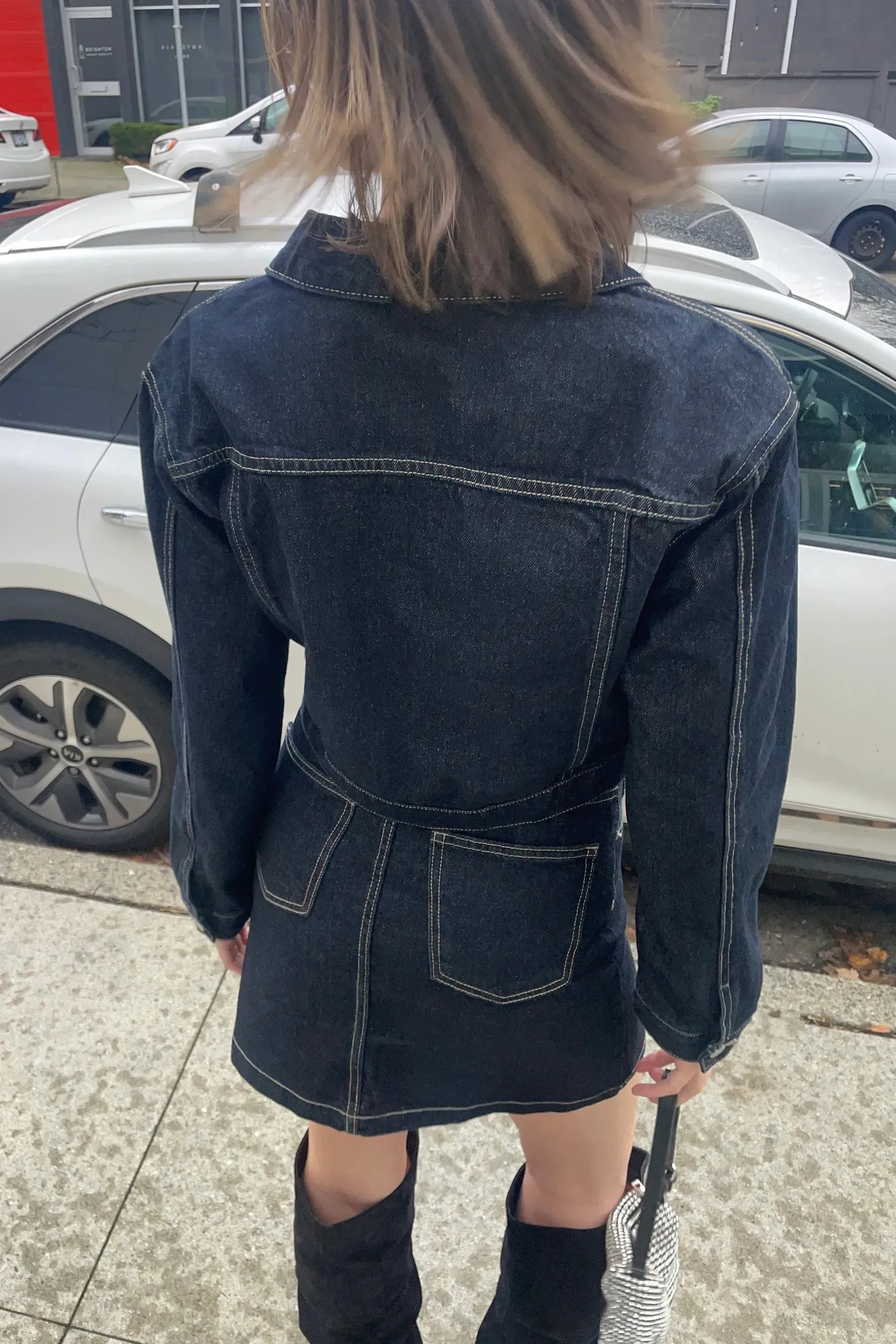 Denim Jacket and Skirt Set
