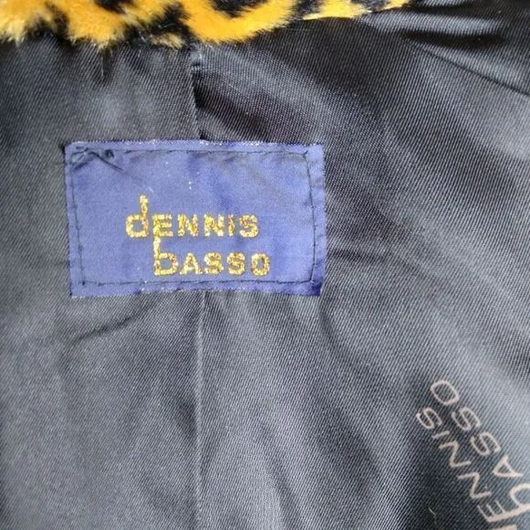 Dennis Basso Faux Leopard Bomber Size L