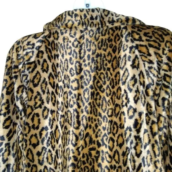 Dennis Basso Faux Leopard Bomber Size L