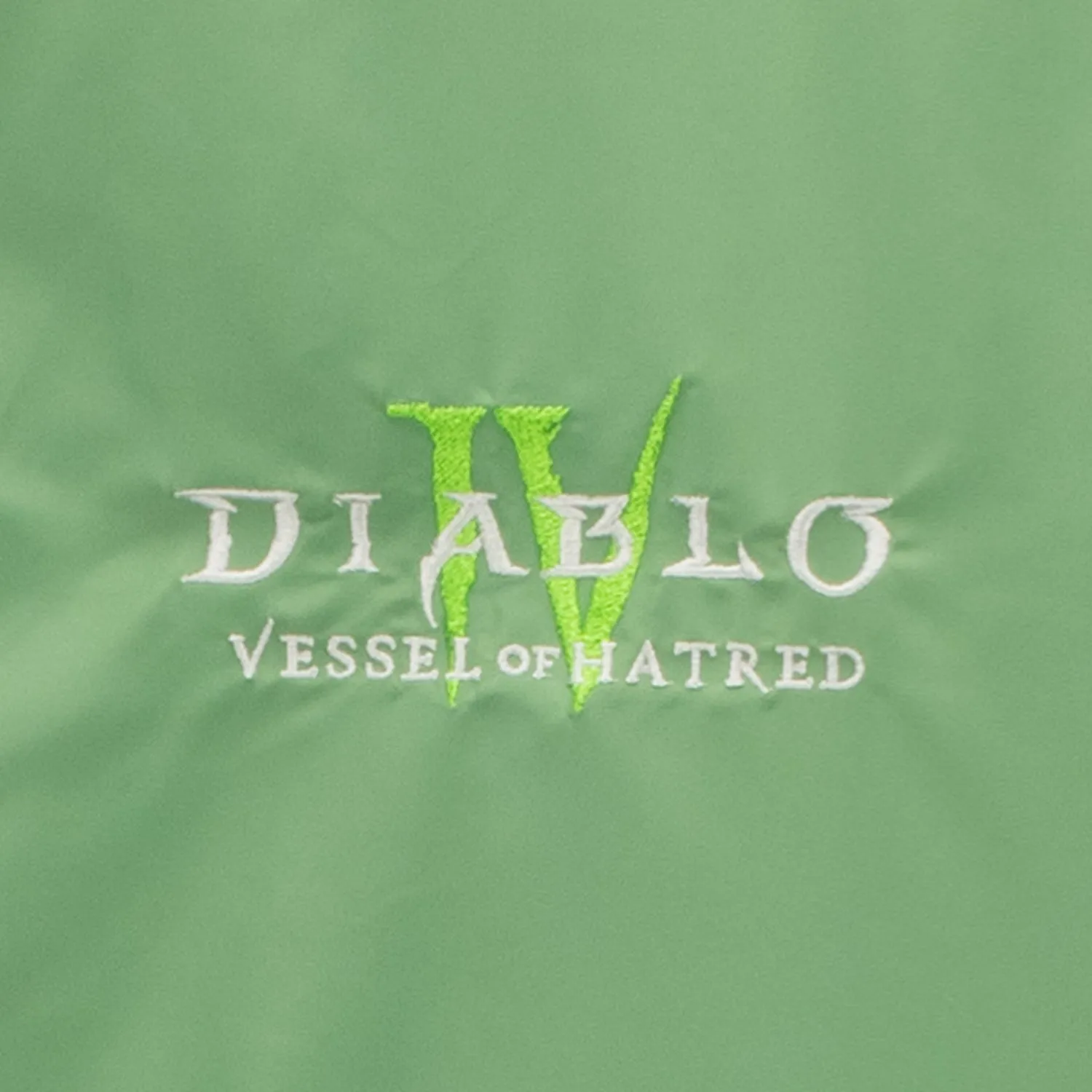 Diablo IV: Vessel of Hatred Green Zip-Up Bomber Jacket