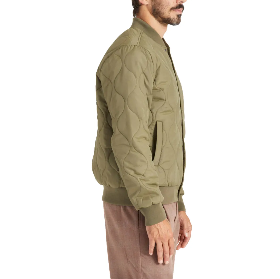 DILLINGER QUILTED BOMBER JACKET MILITARY OLIVE