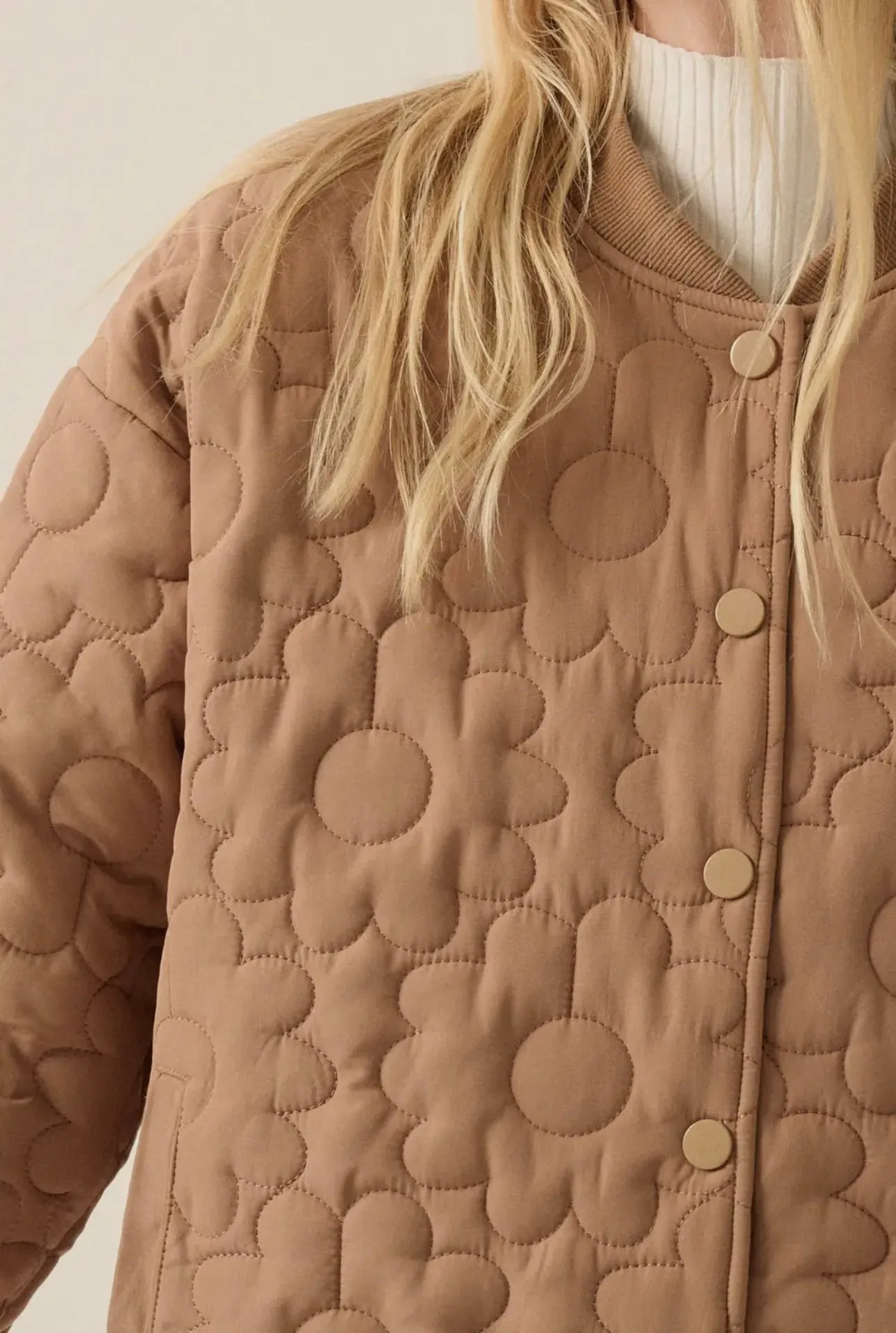 Downy Daisies Floral Quilted Jacket