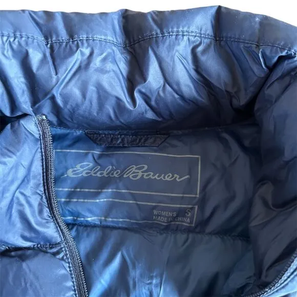 Eddie Bauer Women's CirrusLite 650 Down Quilted Puffer Jacket Navy Size S