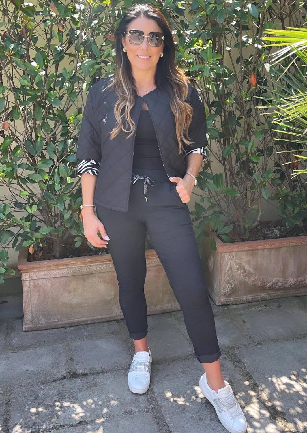 Eden Black Zebra Trim Jacket