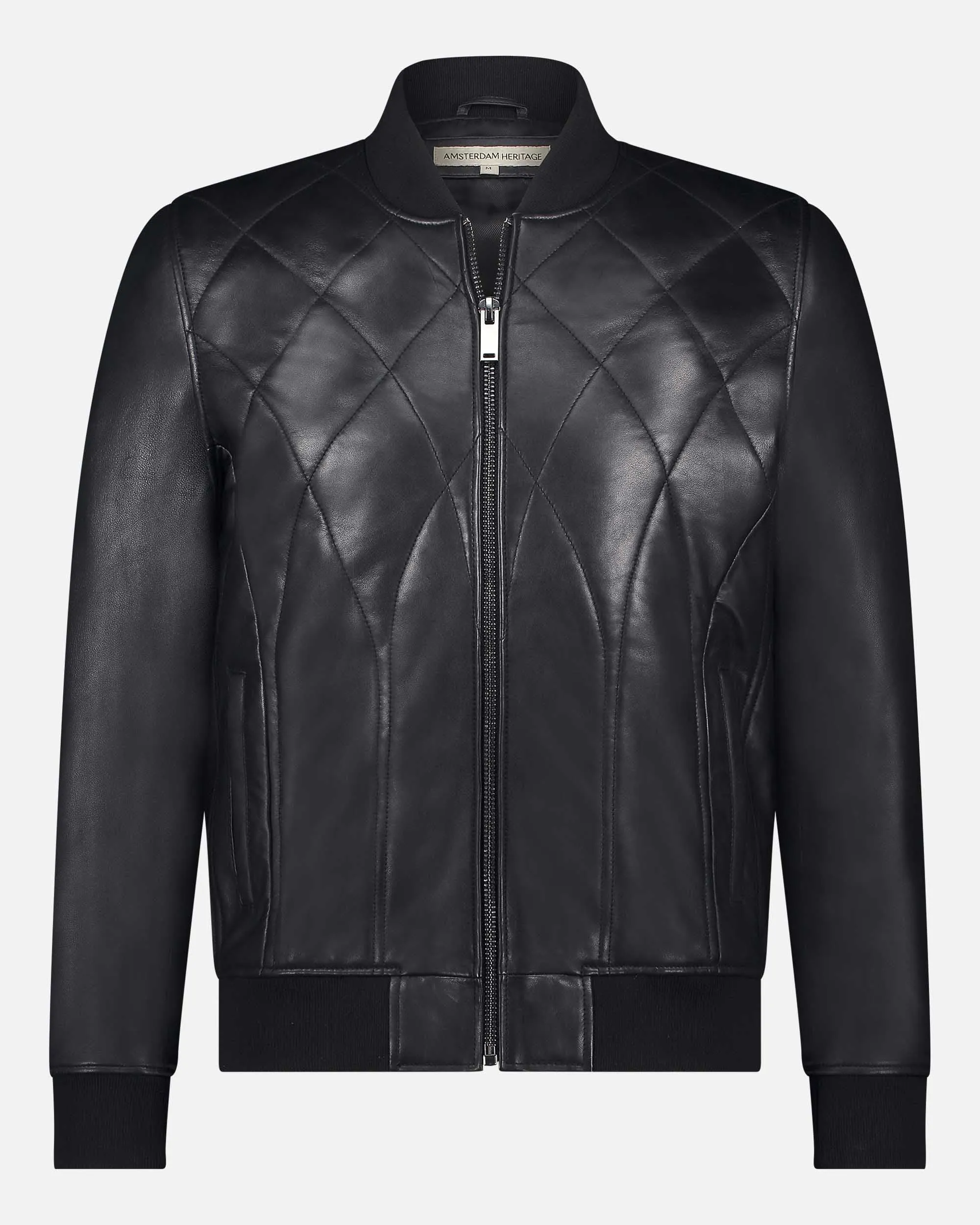 Edison | Quilted Leather Bomber Jacket