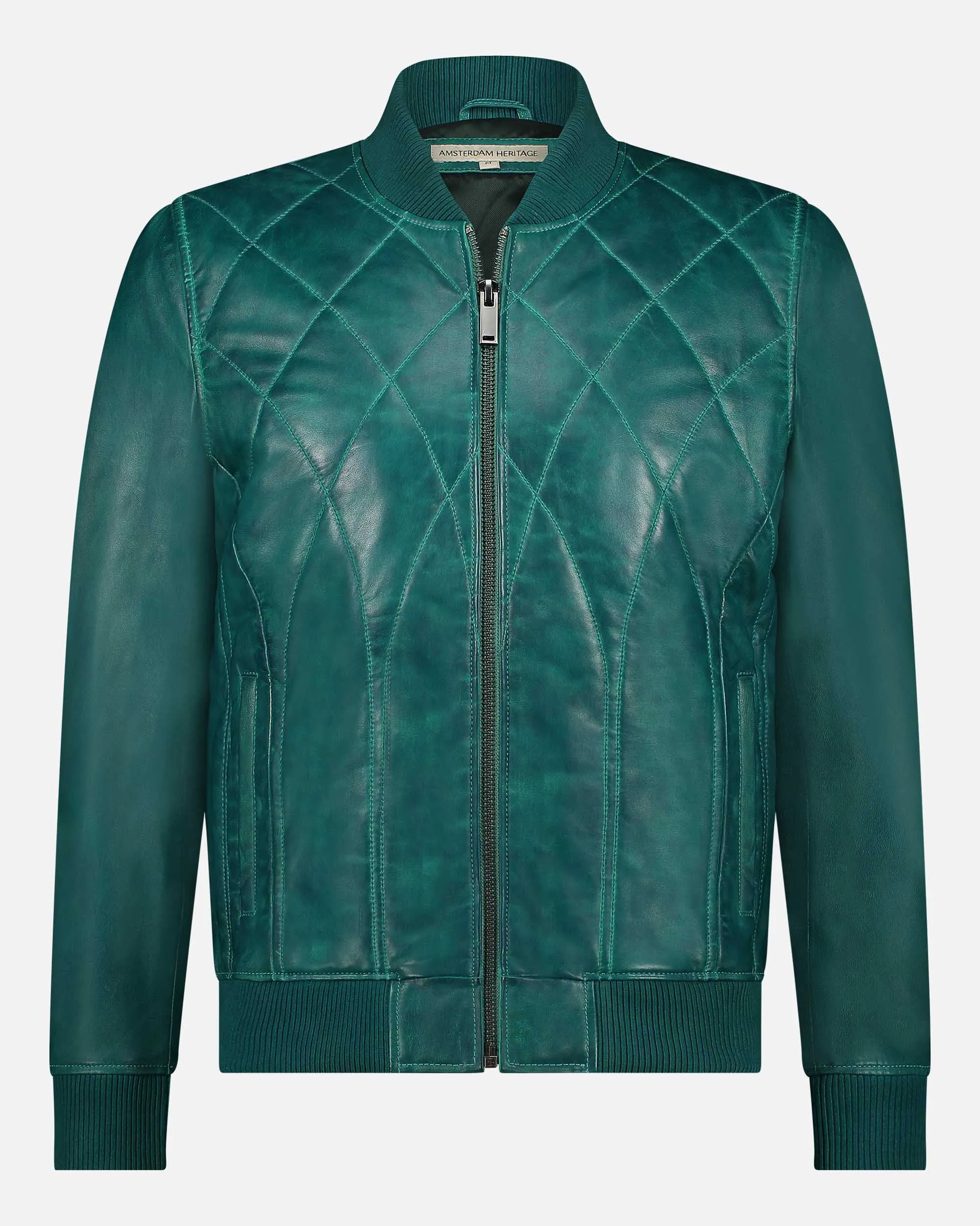 Edison | Quilted Leather Bomber Jacket