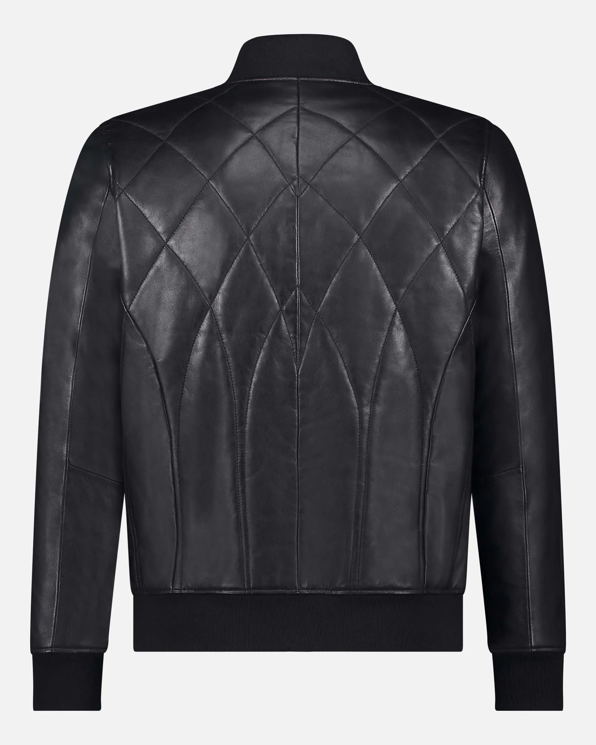 Edison | Quilted Leather Bomber Jacket