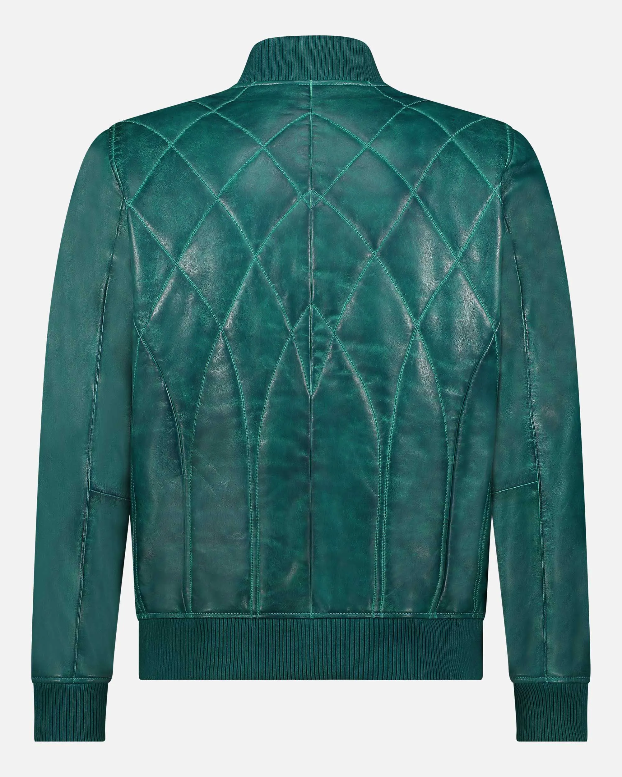Edison | Quilted Leather Bomber Jacket