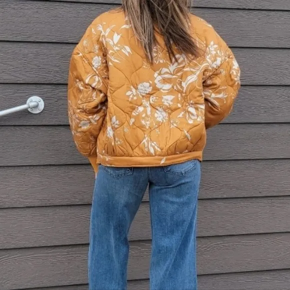 ELAN | Mustard Toulouse | Quilted Bomber New!