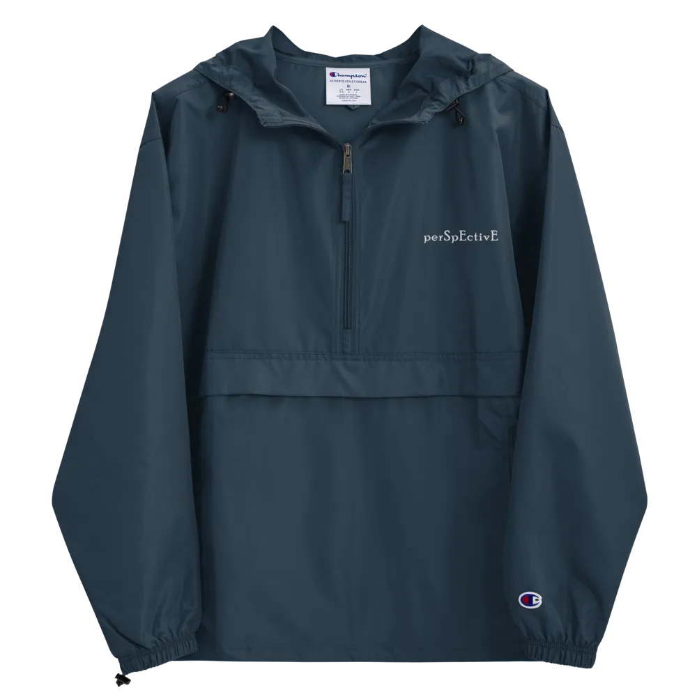 Embroidered Champion Packable Jacket (White Thread)