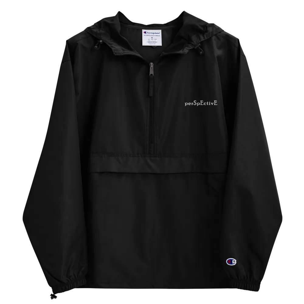 Embroidered Champion Packable Jacket (White Thread)