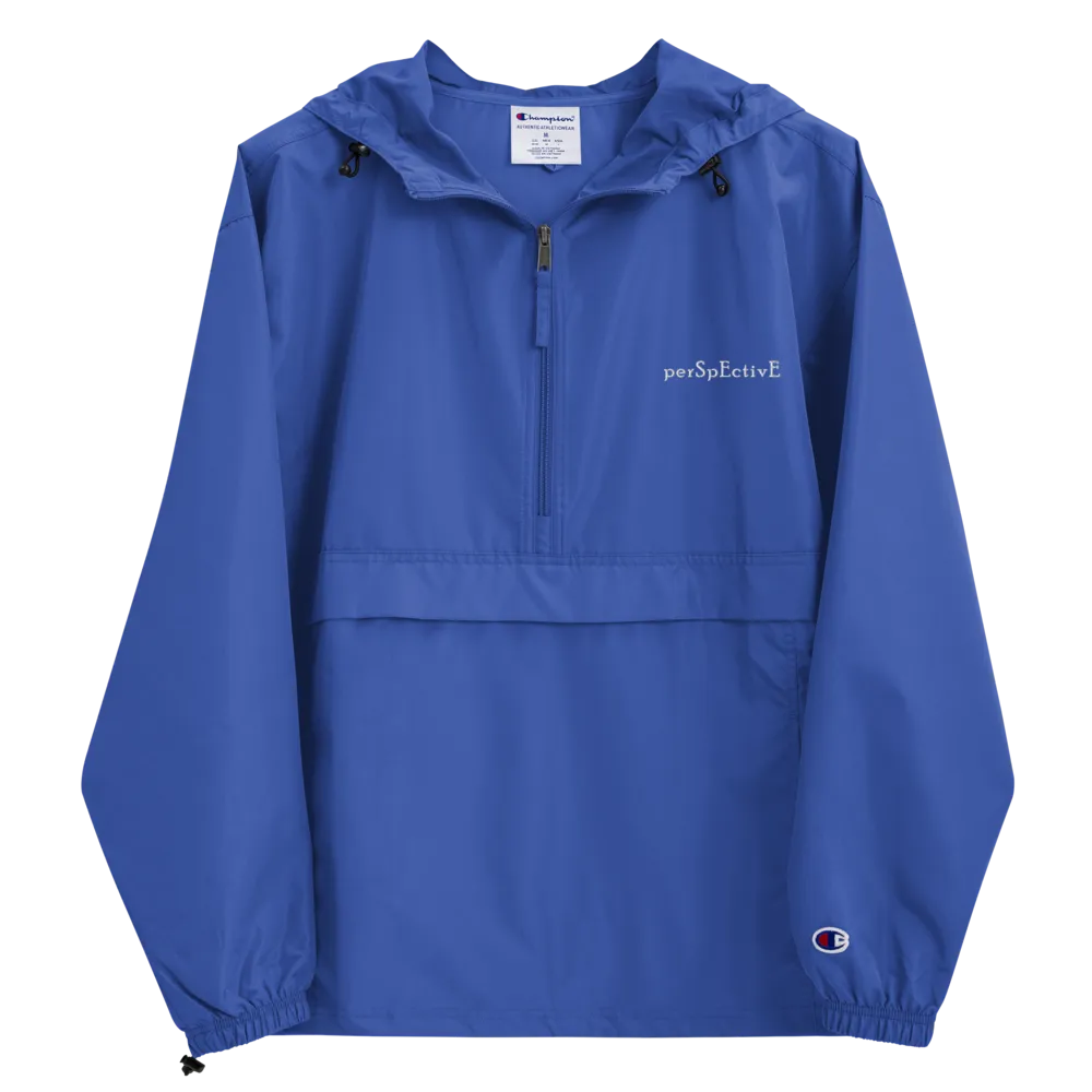 Embroidered Champion Packable Jacket (White Thread)