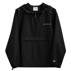 Embroidered Champion Packable Jacket (White Thread)