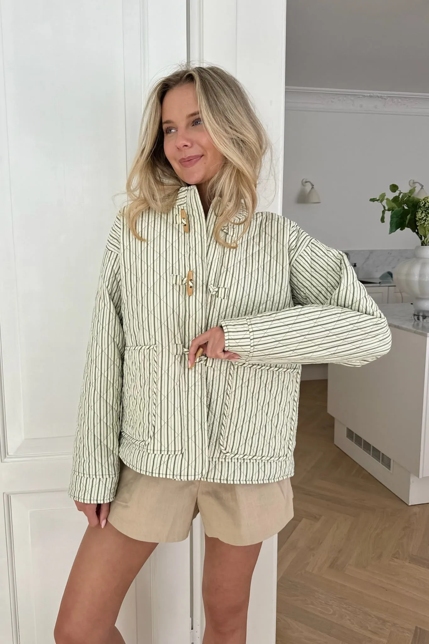 EmmaIC Quilted Jake - Grøn Stribet