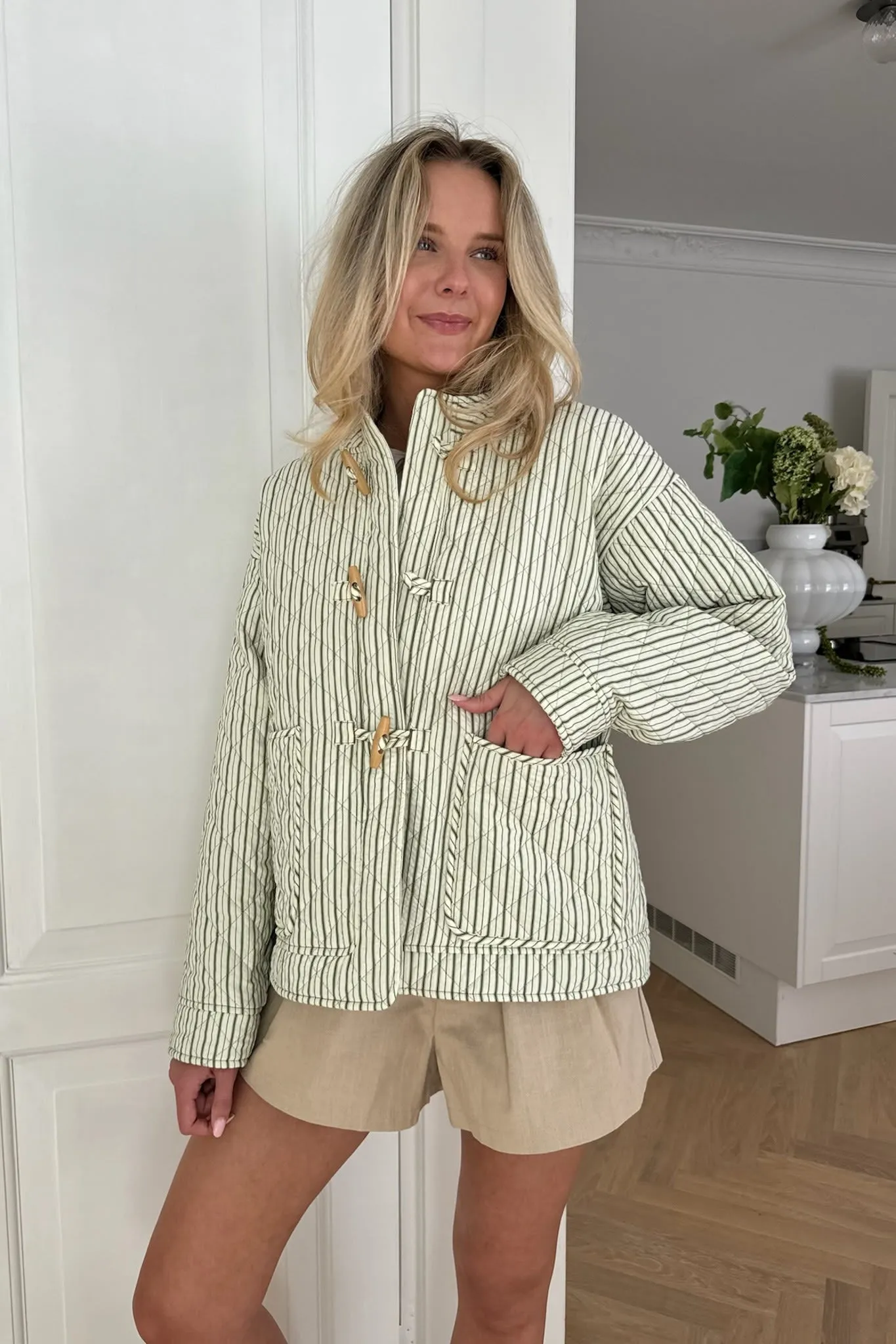 EmmaIC Quilted Jake - Grøn Stribet