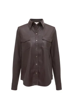 Faux Leather 70's Shirt