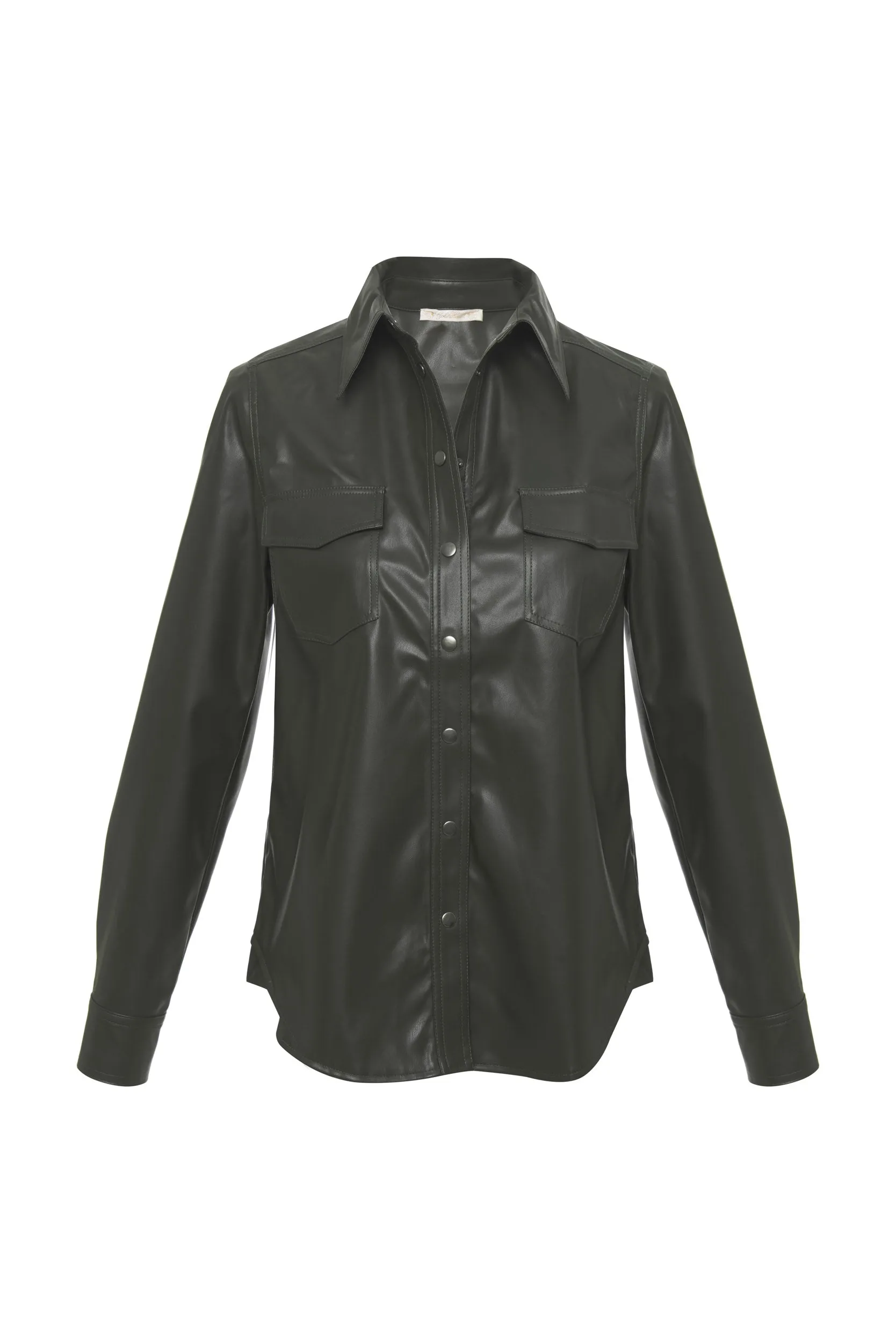 Faux Leather 70's Shirt