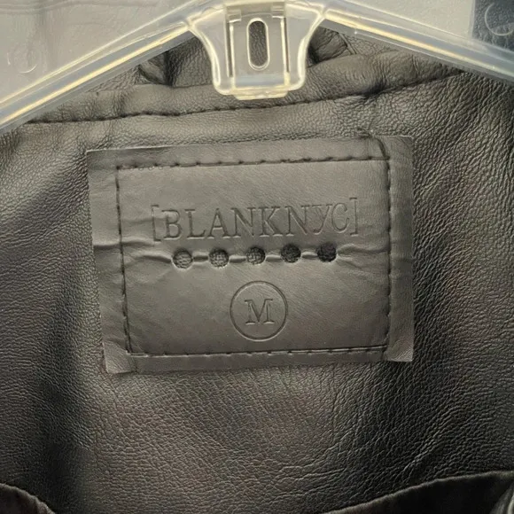 Faux leather bomber jacket
