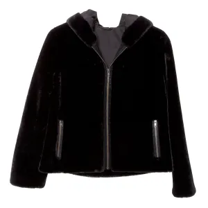 Faux Mink Hooded Jacket