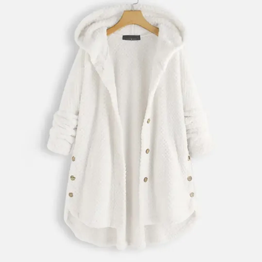 Fenzy | Women Warm Long Textured Jacket | Hooded