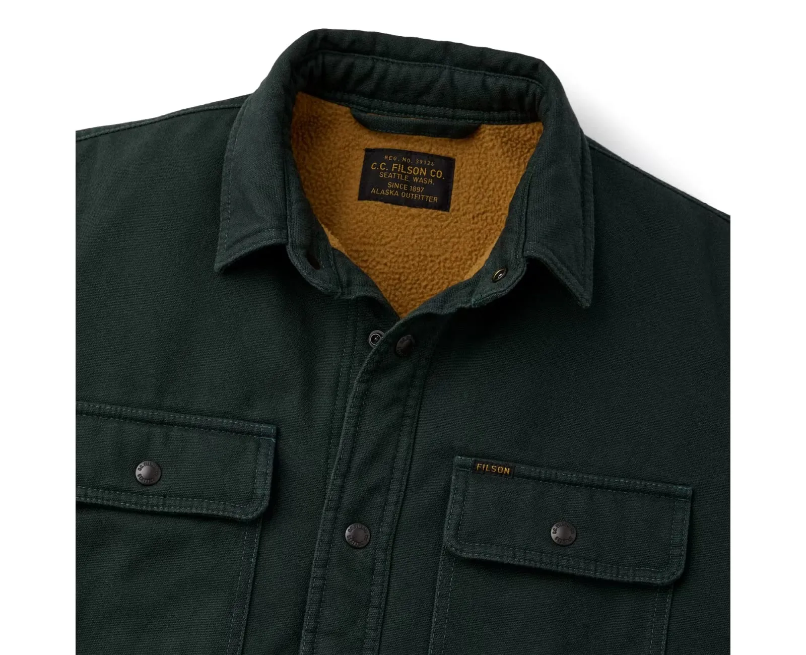 FILSON FLEECE LINED JAC-SHIRT - DARK SPRUCE