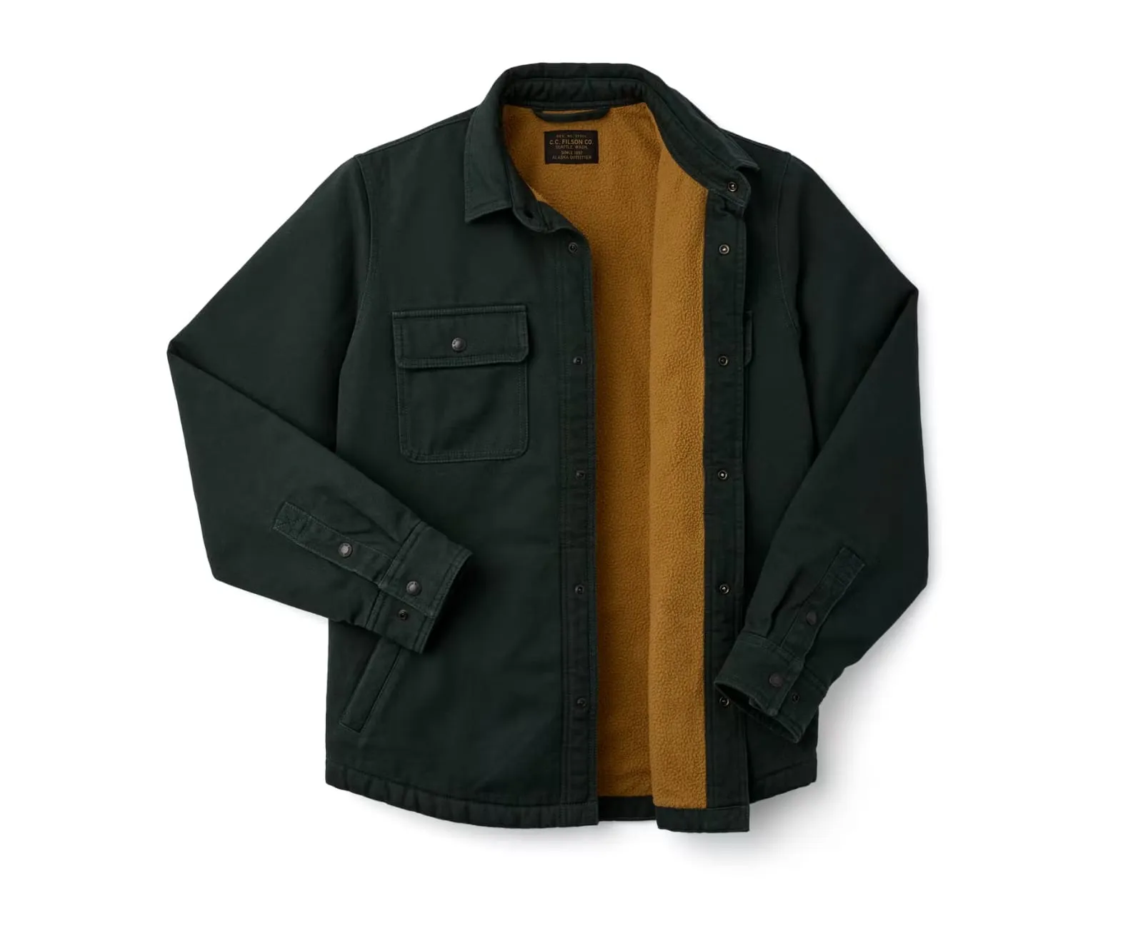 FILSON FLEECE LINED JAC-SHIRT - DARK SPRUCE
