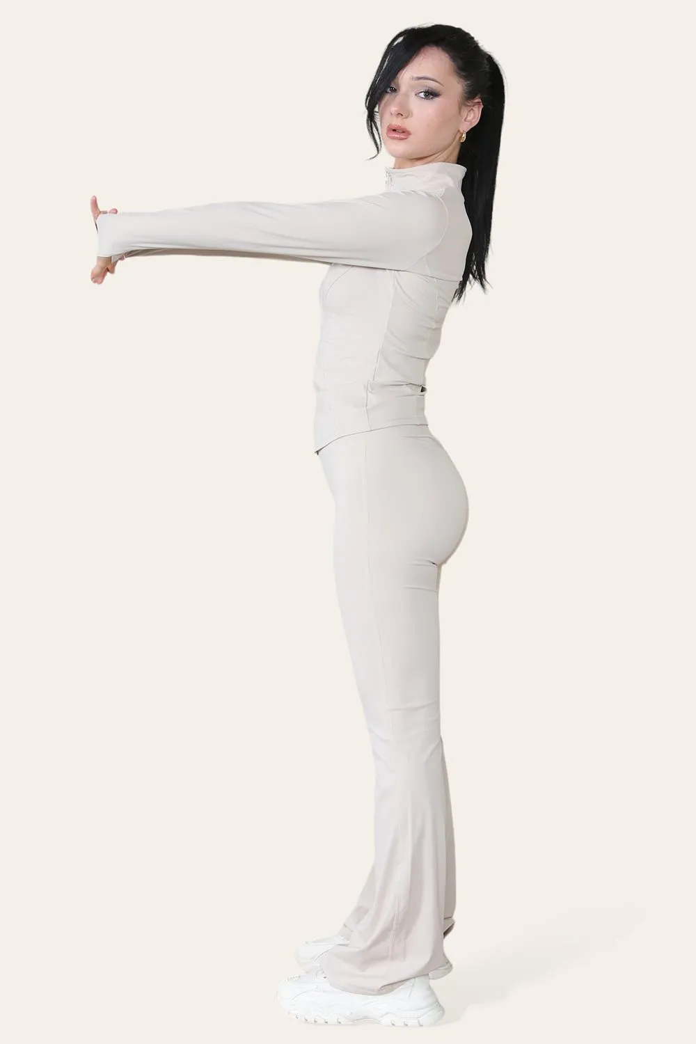 Fitted Active Yoga Lightweight Top Zip Up Workout Jacket