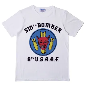 Fivestar Leather 510th Bomber Tubular T-Shirt 100% Cotton White
