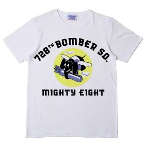 Fivestar Leather 728th Bomber Squadron Tubular T-Shirt 100% Cotton White