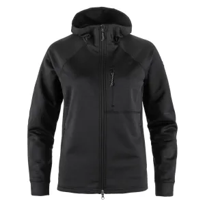 Fjallraven Womens Abisko Grid Fleece Hoodie Black