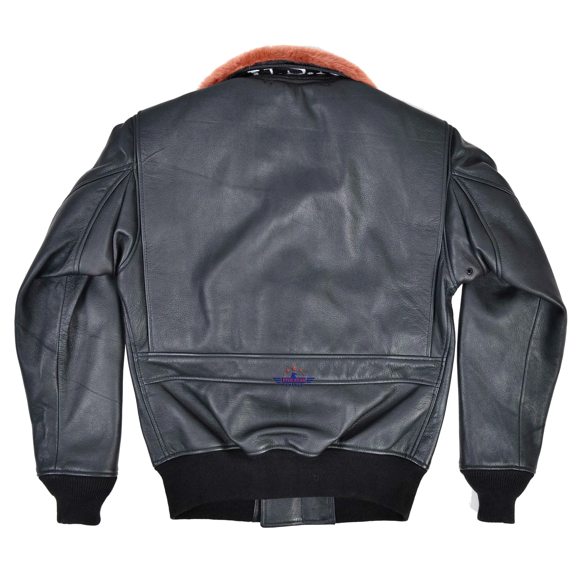 Flight G1 Bomber Naval Flying Men Jacket USN M422-A Goatskin Leather Black