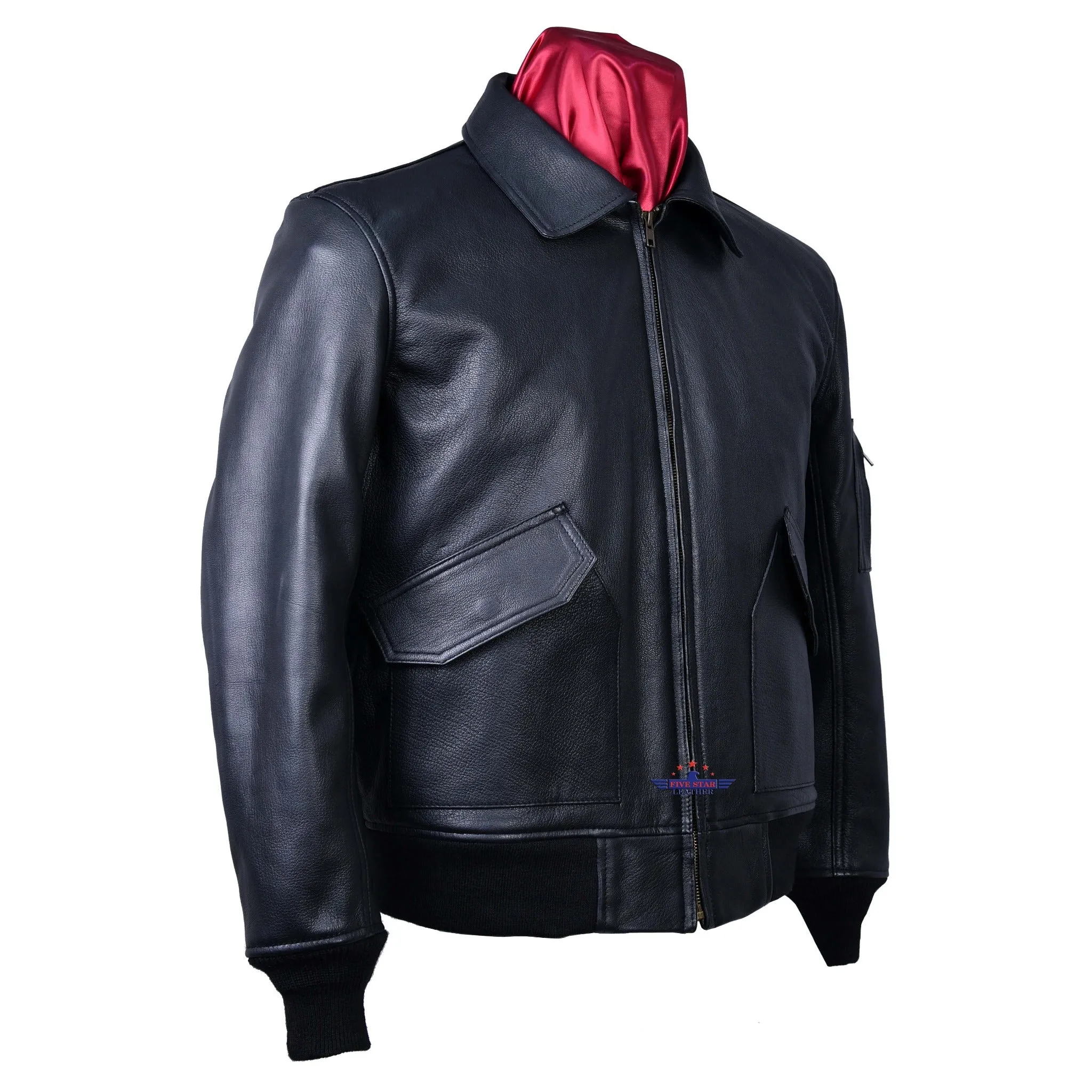 Flight Pilot Bomber Men Real Leather Jacket Airforce CWU-45/P Flying
