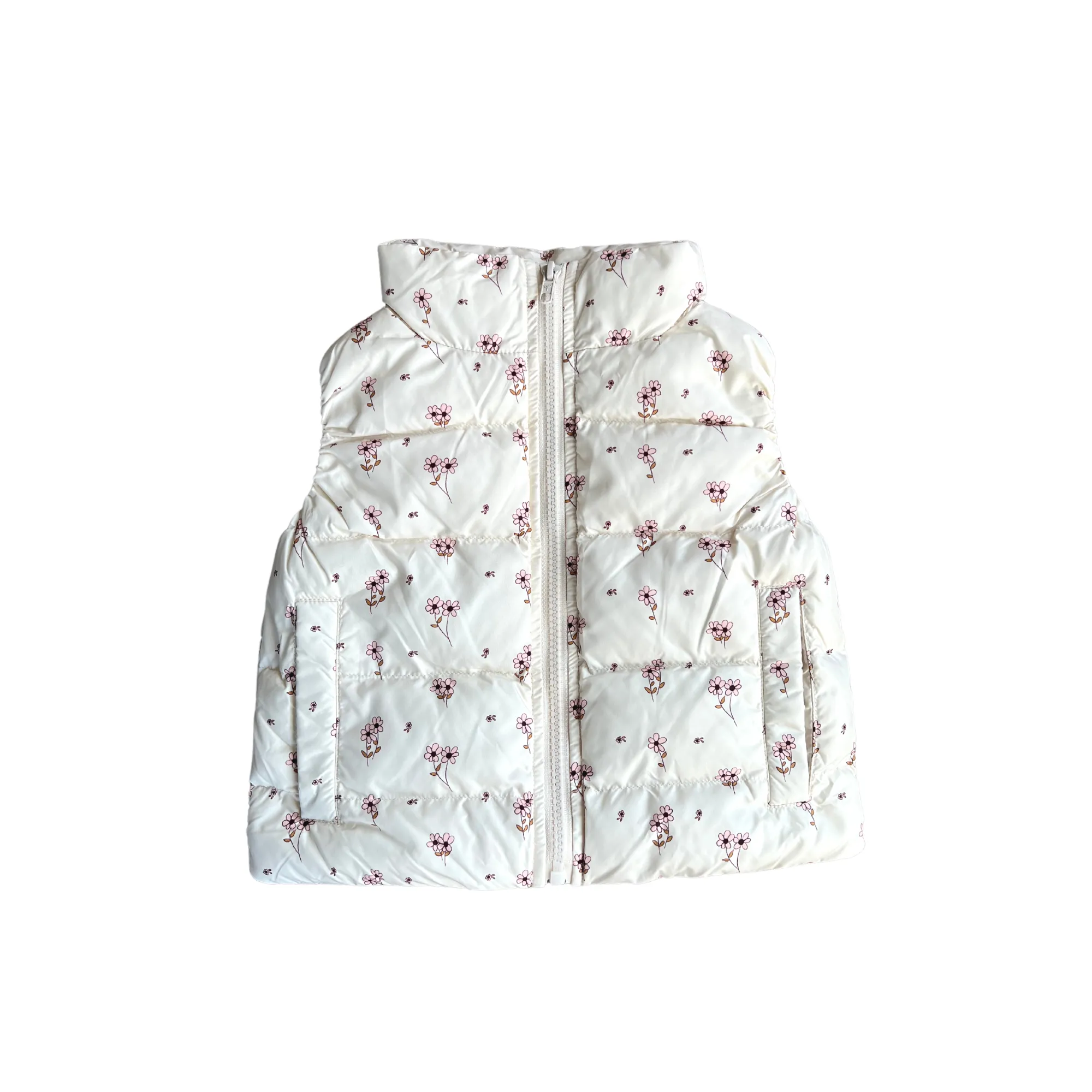Floral Puffer Vest