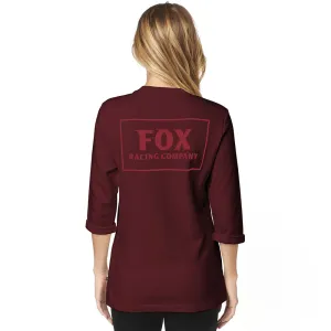 FOX WOMENS HEATER 3/4 CREW FLEECE [CRANBERRY]